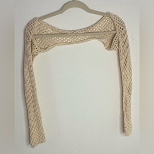 SHEIN Cream Knit Bolero